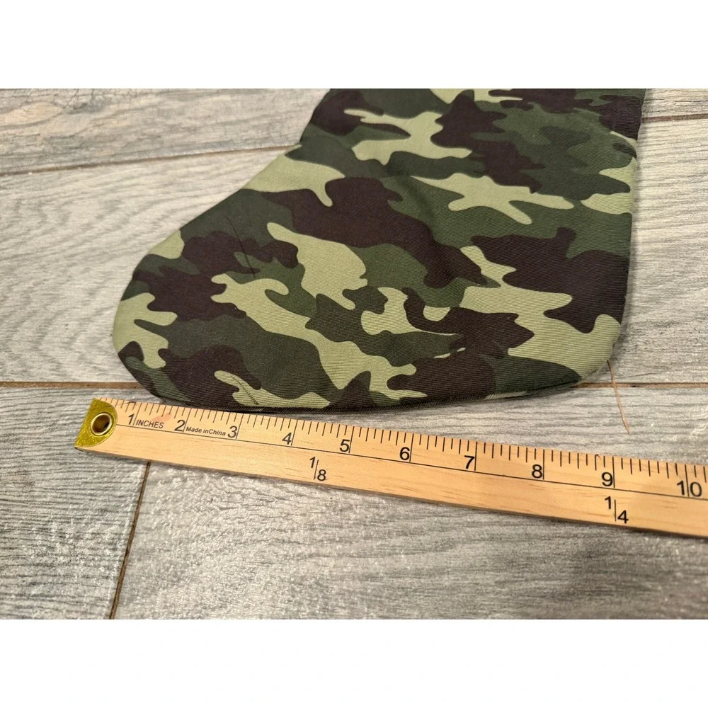 Camouflage Christmas Stocking Pocket Decor Hunting Holiday Decor‎ Military NWOT